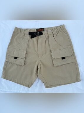 Flyshacker Men's Tan Cargo Shorts with Utility Pockets‎